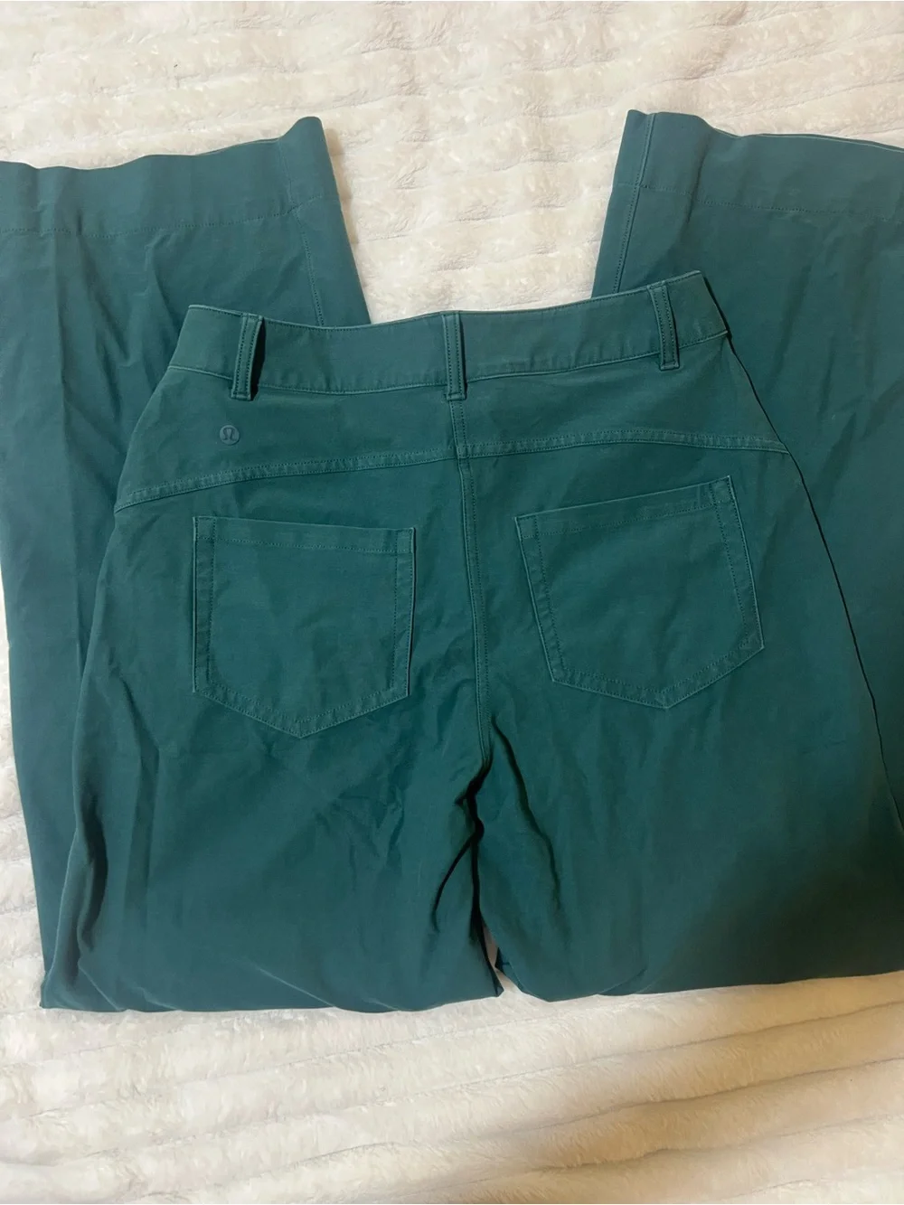 💚 Lululemon City Sleek 5-Pocket Wide-Leg High-Rise Pants – Green Jasper
